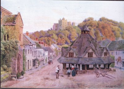 Dunster, Somerset, uit The Cottages and the Village Life of Rural England gepubliceerd door Dent & Sons Limited, 1912 door Alfred Robert Quinton